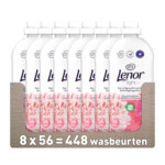 Plein <b>8x</b> Lenor Wasverzachter Zijdebloesem & Pioenroos 56 Wasbeurten aanbieding