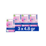 3x Labello Lippenbalsem Blister Soft Rose