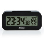 Alecto Wekker met thermometer en hygrometer Zwart