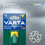 Varta  Recharge Accu Power Oplaadbare Batterijen 9V 200mAh - 6.95 euro