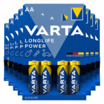 8x Varta Longlife Power Alkaline Batterijen AA - 25.22 euro