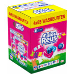 Plein <b>4x</b> Witte Reus Wasmiddelcapsules 3+1 Power Caps Kleur aanbieding