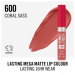 Rimmel Lasting Mega Matte Liquid Lipstick Coral Sass ​600 - 14.99 euro