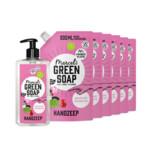 Plein Marcel's Green Soap Handzeep Patchouli & Cranberry 500 ml + 6 Navullingen Pakket aanbieding