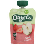 6x Organix Knijpfruit 4+m Appel & Aardbei BIO - 5.41 euro
