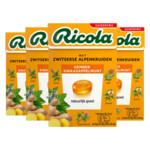 4x Ricola Gember Sinaasappelmunt Suikervrij Doosje - 7.71 euro