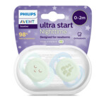 Philips Avent Fopspeen Ultra Air Nighttime 0-2 mnd Glow in the Dark - 6.39 euro