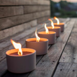 4x SPAAS Urban Flame Buitenkaars cementlook ± 15 branduren - 24.72 euro