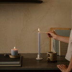 SPAAS Rustieke Pillarkaars ± 35 branduren Lichtblauw - 3.15 euro