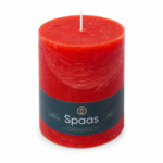 SPAAS Rustieke Pillarkaars ± 95 branduren Rood