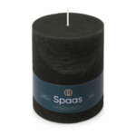 SPAAS Rustieke Pillarkaars ± 95 branduren Zwart