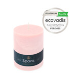 SPAAS Rustieke Pillarkaars ± 95 branduren Lichtroze - 6.99 euro