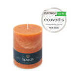SPAAS Rustieke Pillarkaars ± 95 branduren Oranje - 7.69 euro