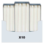 10x SPAAS Dinerkaarsen Wit 23/250 mm ± 8 branduren - 32.89 euro