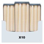 10x SPAAS Dinerkaarsen Ivoor 23/250 mm ± 8 branduren - 32.92 euro