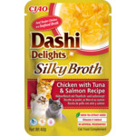 12x Ciao Dashi Delights Silky Broth Kattenvoer Nat Chicken & Tuna & Salmon 40 gr