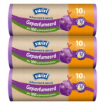 3x Swirl Pedaalemmerzakken Geparfumeerd Vanille & Lavendel met Trekband 10 liter