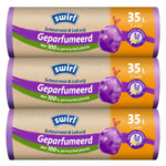 3x Swirl Pedaalemmerzakken Geparfumeerd Vanille & Lavendel met Trekband 35 liter