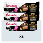 8x Gerlinea Fit & Protein Reep Dark Chocolate Peanuts - 17.46 euro