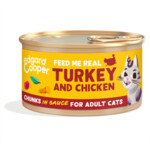 Edgard & Cooper Adult Chunks Kattenvoer Nat Kip & Zalm & Kalkoen & Lam 24 x 85 gr