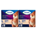 2x TENA Silhouette Classic Underwear High Waist Blanc Plus L - 23.84 euro