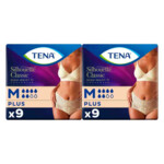 2x TENA Silhouette Classic Underwear High Waist Blanc Plus M - 22.12 euro