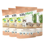 4x Kitty Friend Kattenbakvulling Vegetal Bamboo Clumping Litter - 47.51 euro