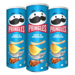 3x Pringles Chips Salt & Vinegar