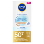Nivea Sun UV Face Specialist Ultra Light Daily Fluid Light Tinted SPF 50+ - 21.09 euro