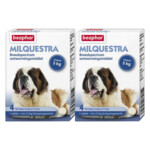 2x Beaphar Milquestra Ontworming Tabletten Hond 5 - 75 kg 4 tabletten