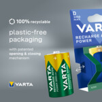 Varta Recharge Accu Power Oplaadbare Batterijen D 3000 mAh Blister - 7.79 euro