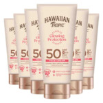 6x Hawaiian Tropic Zonnebrand Glowing Protection Face Cream SPF 50