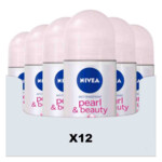 12x Nivea Deodorant Pearl & Beauty Roll-On