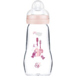 MAM Babyfles Feel Good Glas Matt Roze 0+ mnd - 12.25 euro