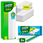 Swiffer Vloerdoekjes 120 Navullingen + 3 Vochtige Vloerdoekjes - 18.25 euro