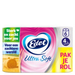 4x Edet Ultra Soft Toiletpapier 4 Laags met Stro Droog