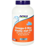 NOW Omega 3 Max Visolie met D3 600mg EPA & 300mg DHA 600mg EPA & 300mg DHA