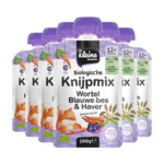 6x de Kleine Keuken Bio Knijpmix 12+m Wortel Blauwe bes Haver
