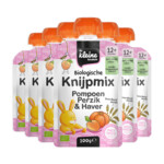 6x de Kleine Keuken Bio Knijpmix 12+m Pompoen Perzik Haver
