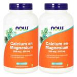 2x NOW Calcium 500mg & Magnesium 250 mg - 57.1 euro