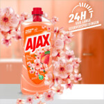 8x Ajax Allesreiniger Fête Des Fleurs Peach - 23.95 euro