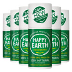 6x Happy Earth 100% Natuurlijke Deodorant Roller Bergamot Cedarwood