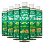 6x Happy Earth 100% Natuurlijke Douchegel Bergamot Cedarwood