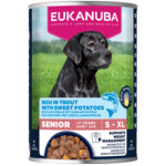 6x Eukanuba Hondenvoer Nat Life Care Dog Senior Forel en Zoete Aardappel