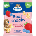 Bambix Bearsnacks 6+ mnd Aardbei Bosbes Bio - 1.79 euro