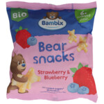 Bambix Bearsnacks 6+ mnd Aardbei Bosbes Bio - 1.79 euro