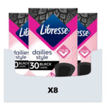 8x Libresse Inlegkruisjes Zwart