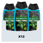 12x Palmolive Men 3-in-1 Body Face Hair Etherische Oliën Munt Cedernaalden