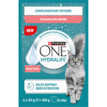 4x Purina ONE Kattenvoer Nat Hydralife Adult Pouch Zalm 6 x 50 gr