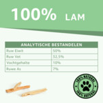 6x Woef Woef Hondensnack Lamshuid M 120 gr